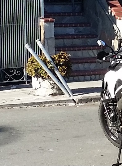 Here's one traffic-calming measure that didn't work too well.